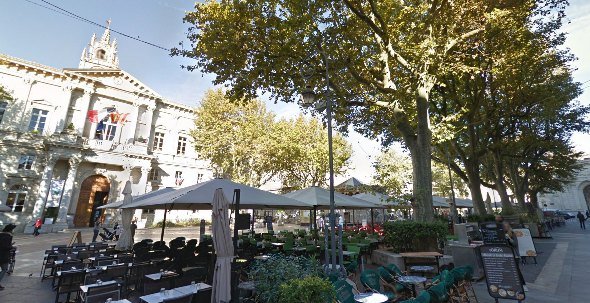 Place de l'Horloge by Google Earth