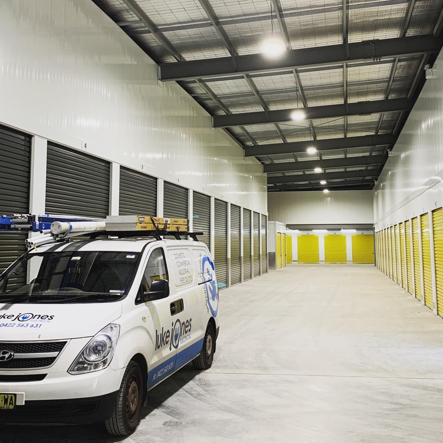 VAn in commercial storage with great lighting — Luke Jones Electrical In Corrimal, NSW