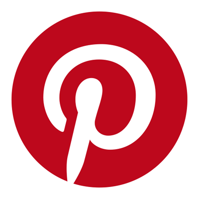 Pinterest logo: white