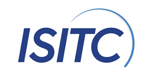 ISITC logo with dark blue text and a blue arc.