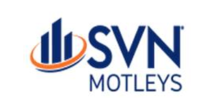 SVN Motleys logo with dark blue text and a building graphic.