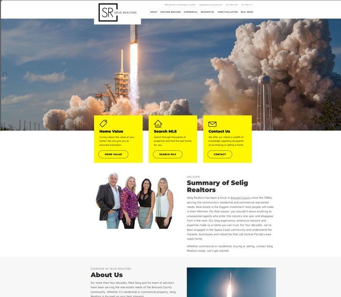 Website header: Selig Realtors