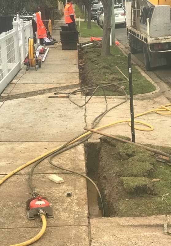 drilling site with concrete