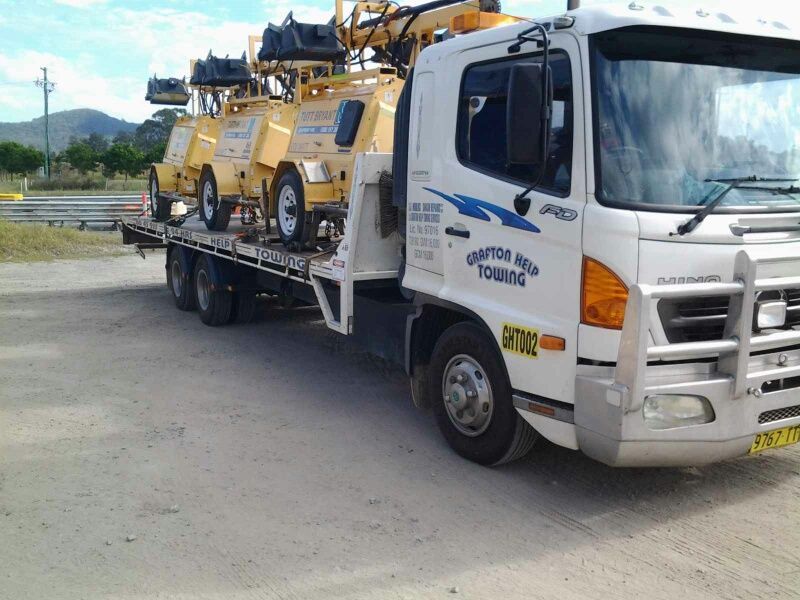 Tow Truck Loaded Heavy Equipment - Tow Truck in Grafton, NSW