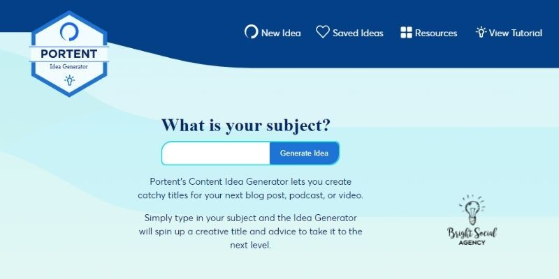 Content Idea Generator, by Portent