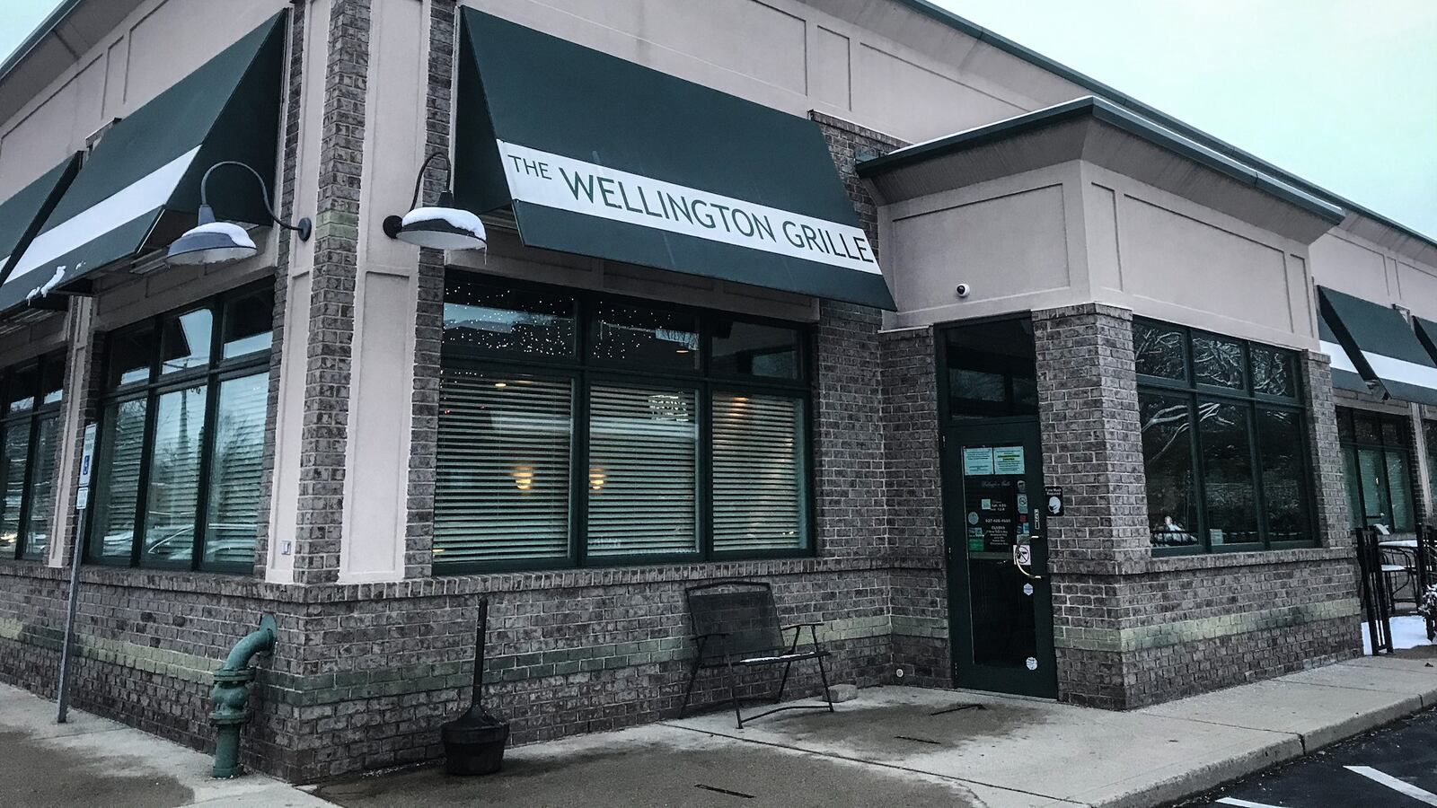 Water tower overlooking downtown Dayton