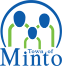 The logo for the town of minto shows a family standing next to each other.