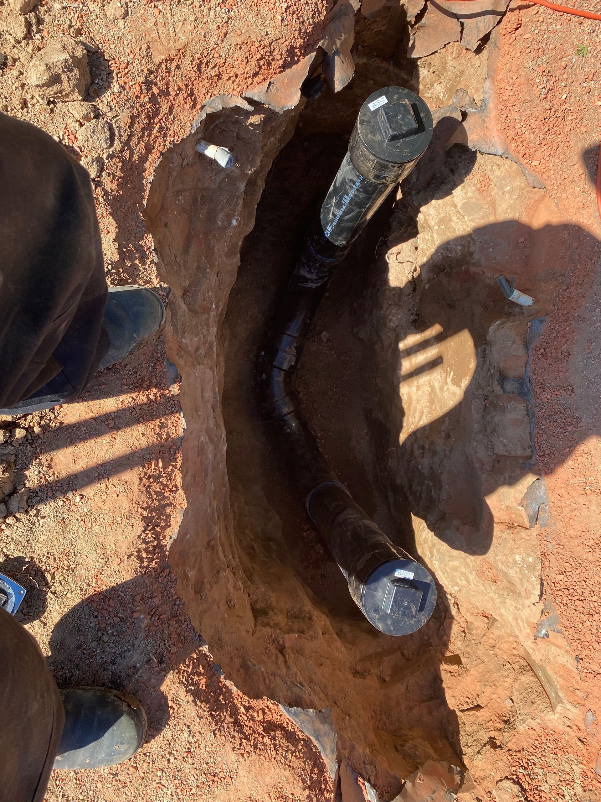 A close up of a piece of metal on the ground