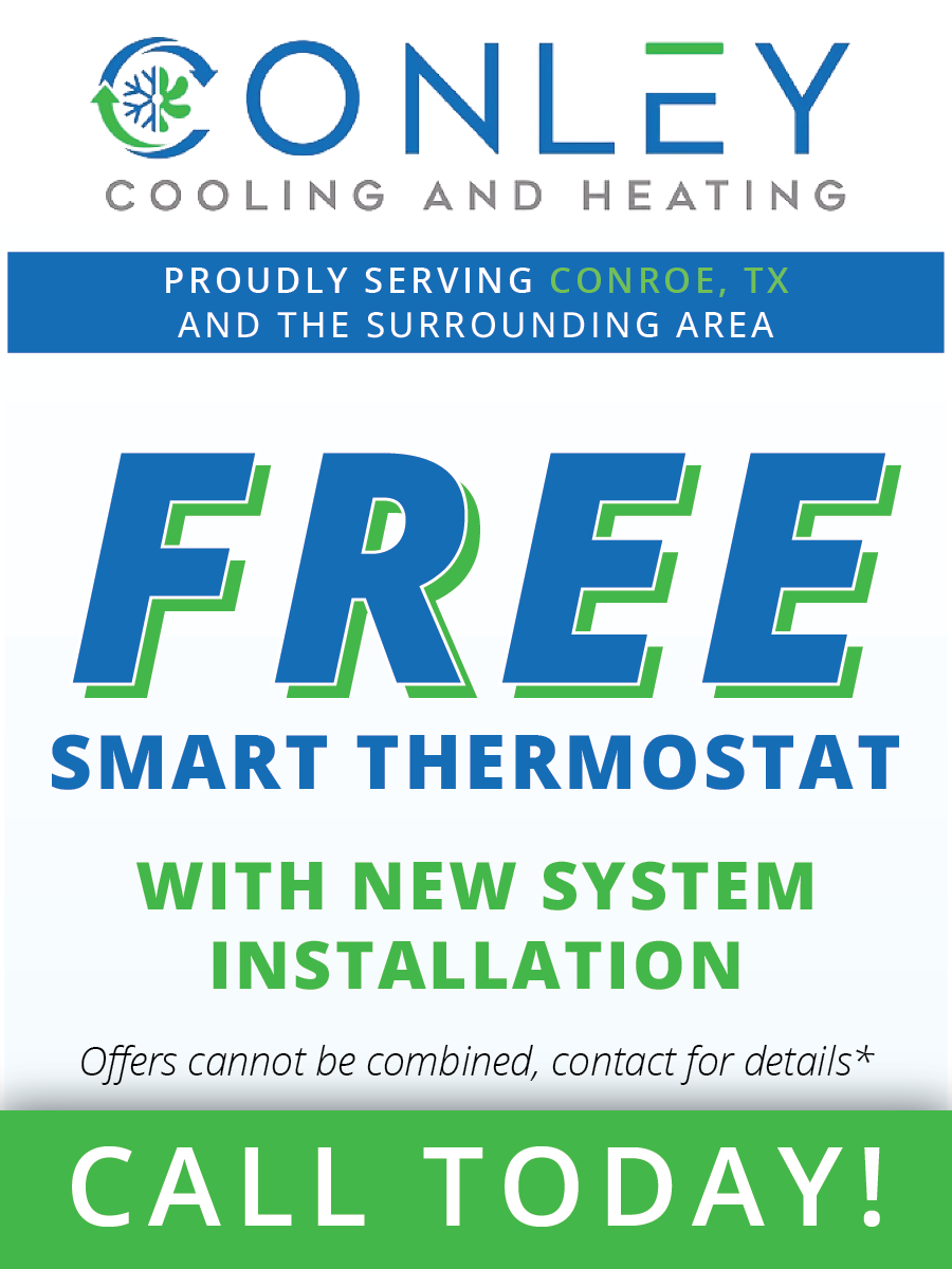 Conley cooling and heating is offering a free smart thermostat with new system installation