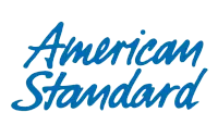 The american standard logo is blue and white on a white background.
