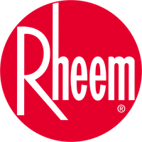 A red circle with the word rheem on it