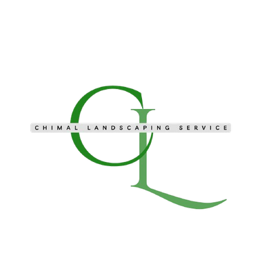 The chimal landscaping service logo is green and white