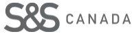 A black and white logo for s & s canada on a white background.