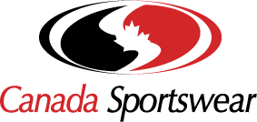 A logo for canada sportswear with a maple leaf on it
