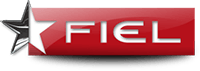 A red sign with the word fiel and a star on it.