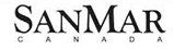 A black and white logo for sanmar canada on a white background.