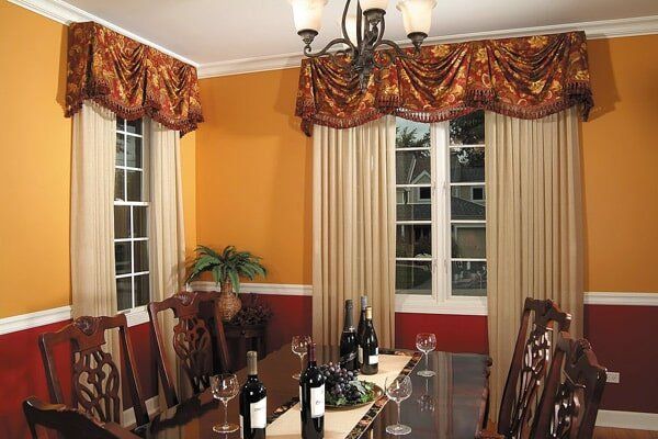 Elegant Draperies in Kitchen — Shades and Blinds Gallery in Louisville, KY