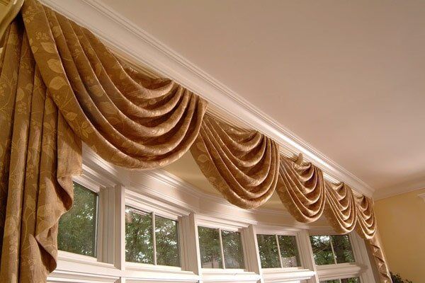 Beautiful Golden Shades Curtain — Shades and Blinds Gallery in Louisville, KY