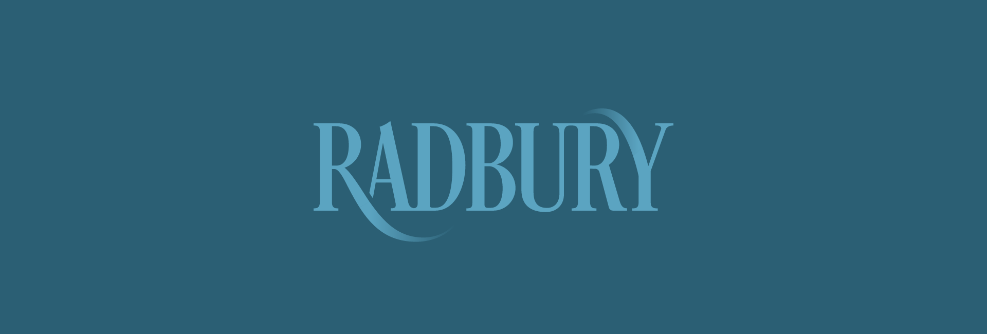a logo for Radbury Double Glazing sitting on a teal background