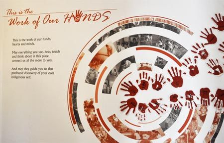 A poster that says there is the work of our hands