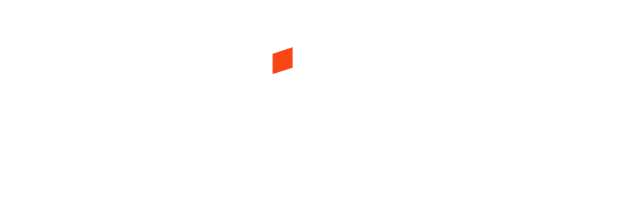 Logo of Davidson - white with orange dot version
