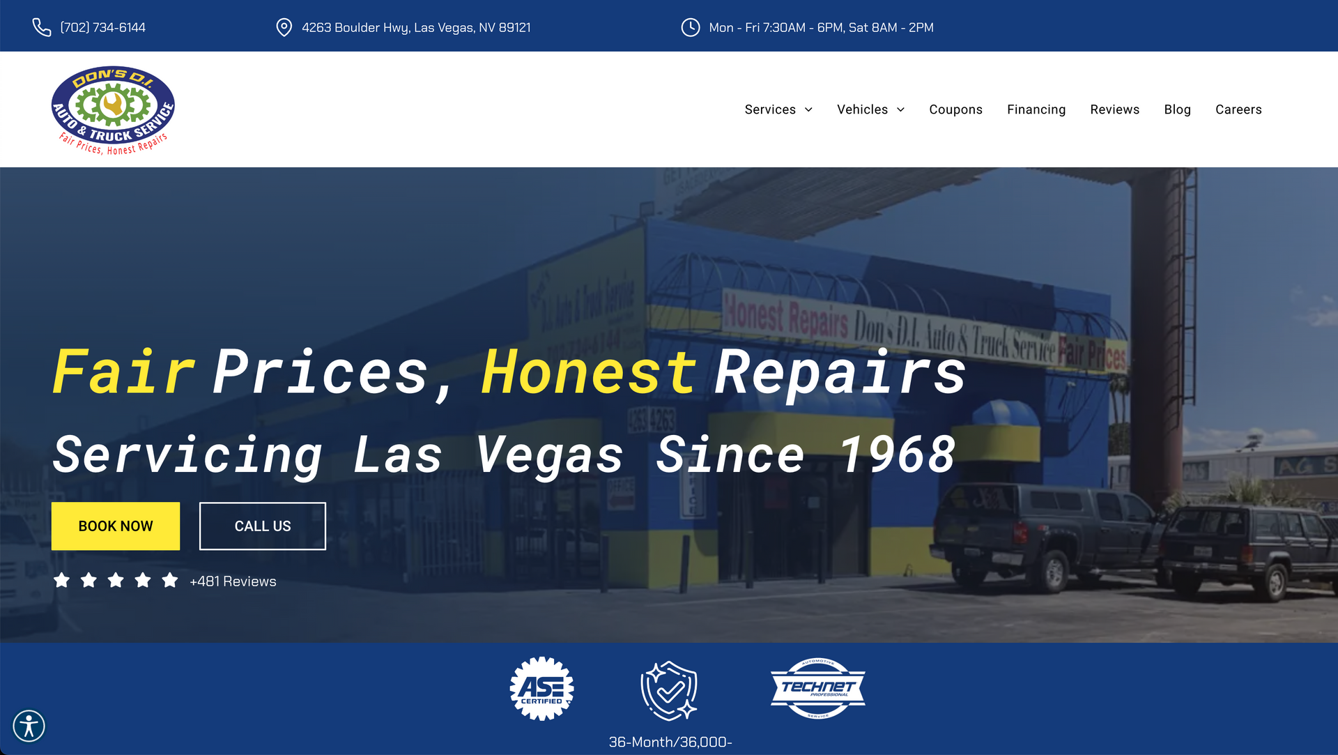 Don's D.I. Auto and Truck Service — Diesel repair shop in Las Vegas, Nevada