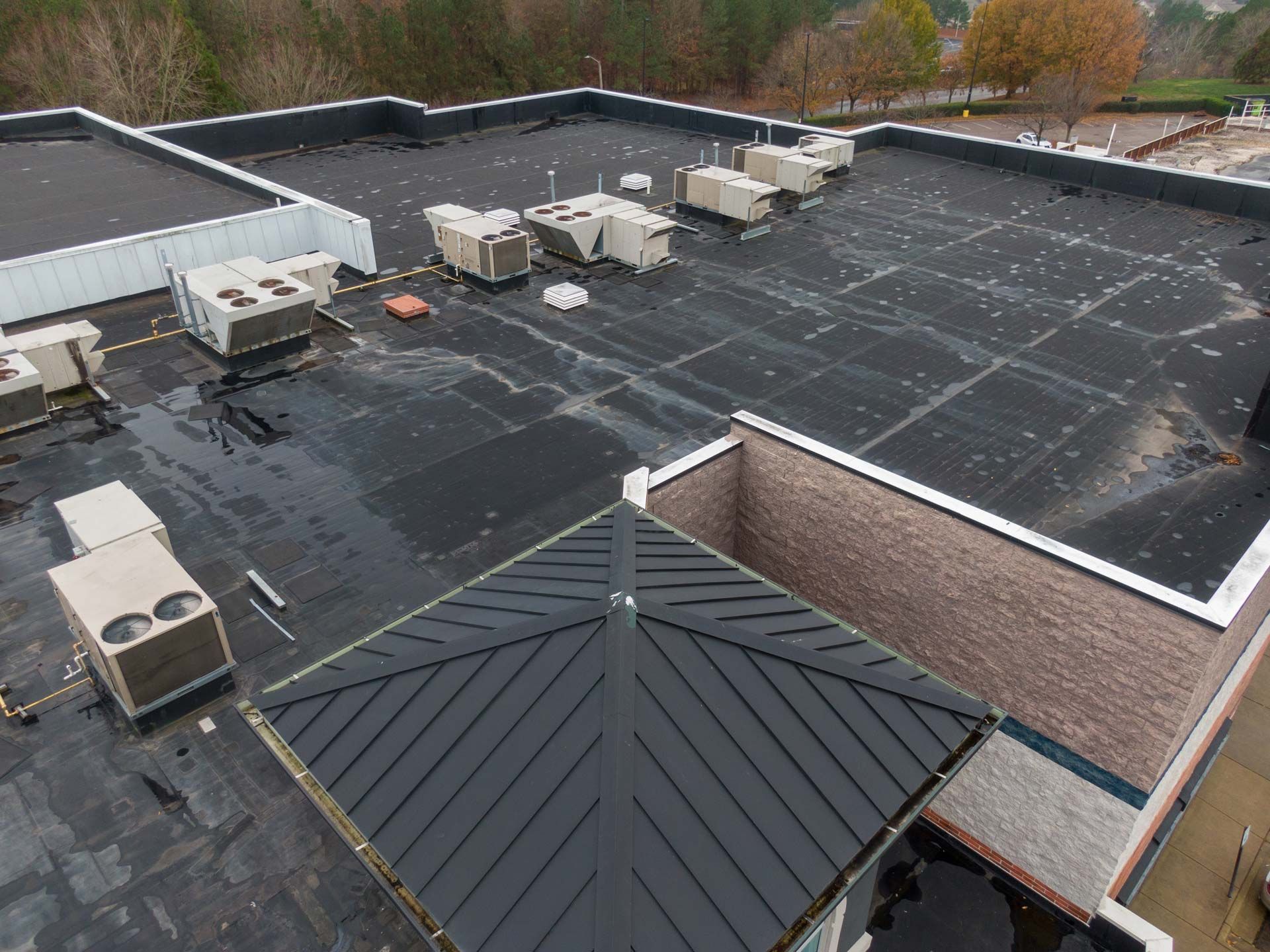 Flat Roof of a Commercial Building