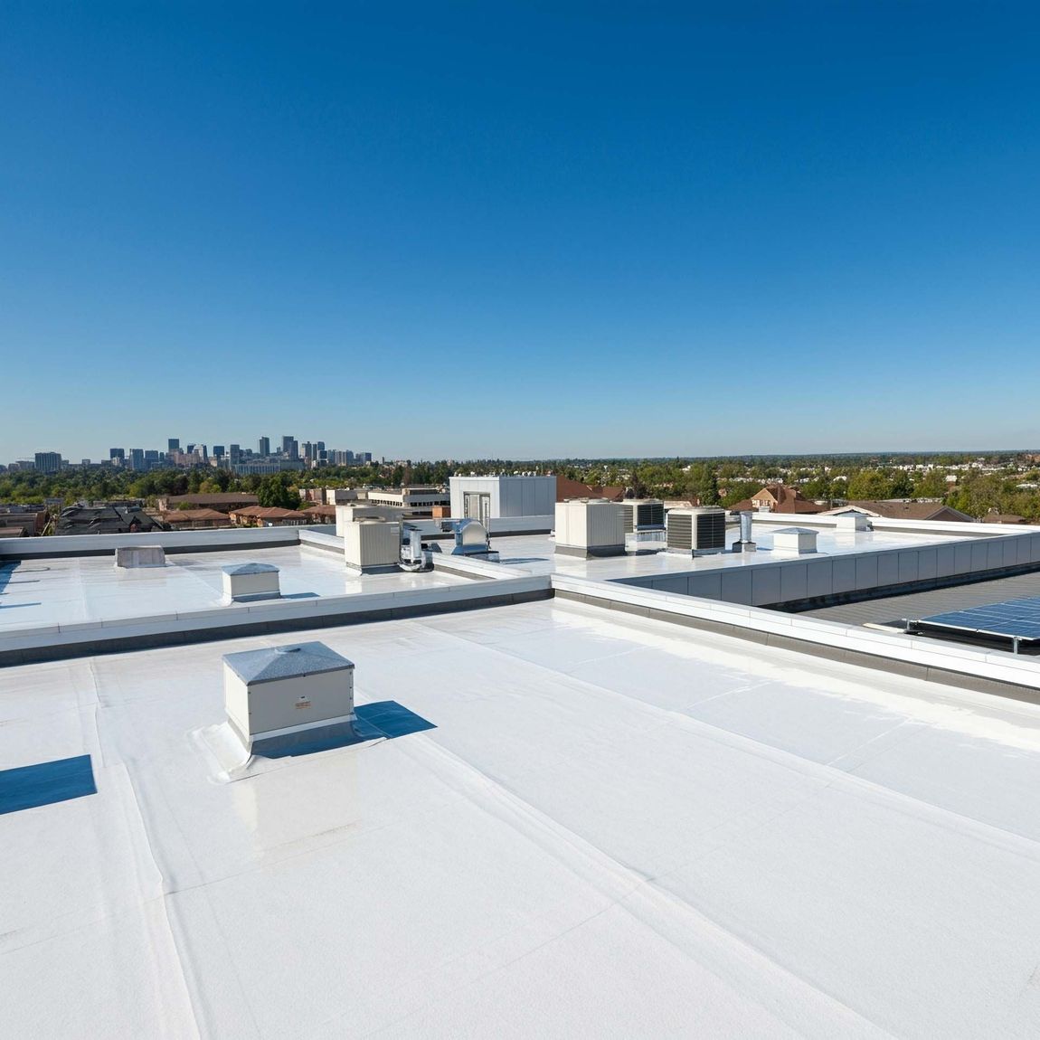 Commercial Flat Roof With Waterproofing