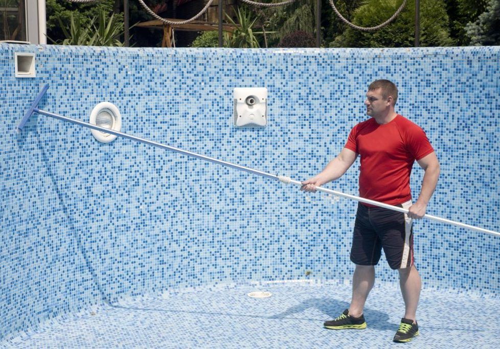 looking at a freshly cleaned pool in Chandler