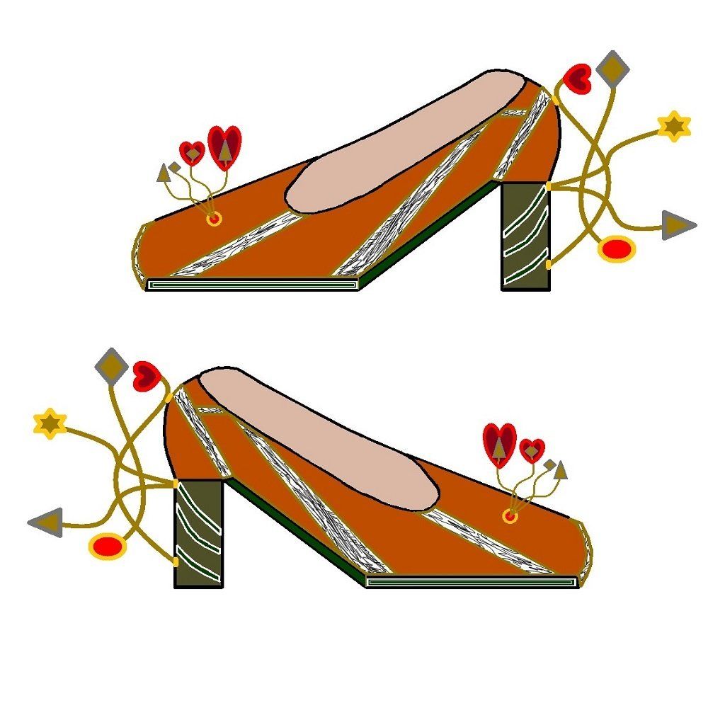 sapato das personagens e lindos sapatos.