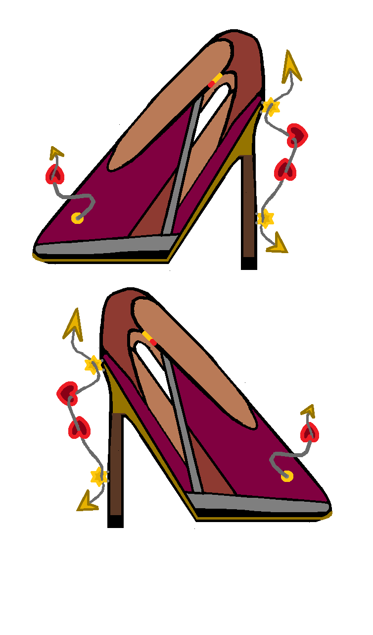 sapato das personagens e lindos sapatos.