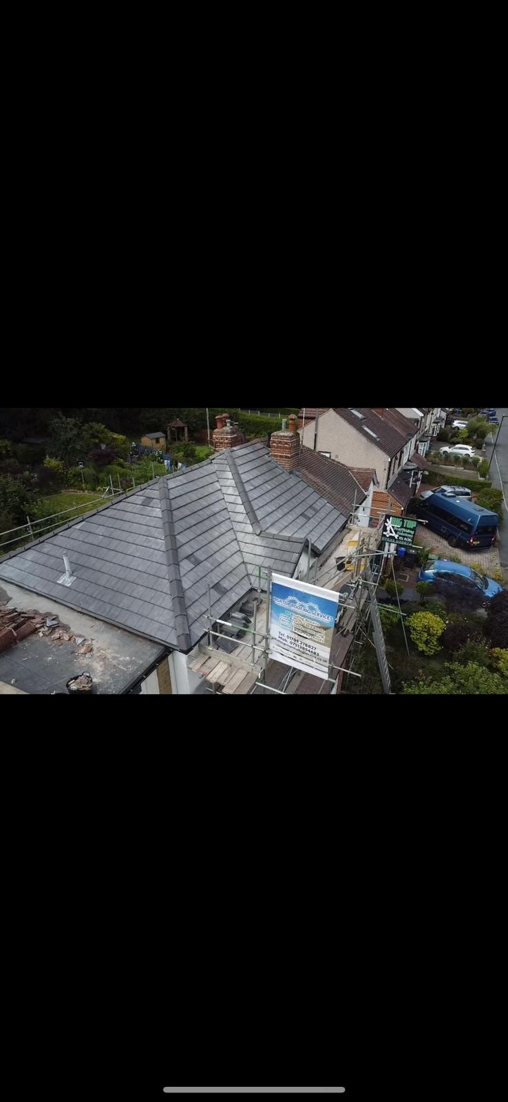 a picture of a roof replacement by Hightop Roofers Barnsley