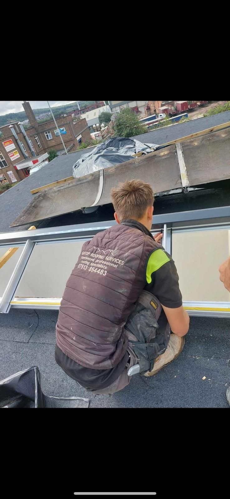 a picture of a roof replacement by Hightop Roofers Barnsley