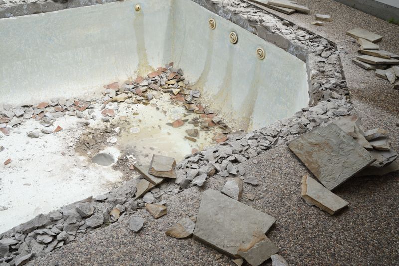Swimming pool demolition