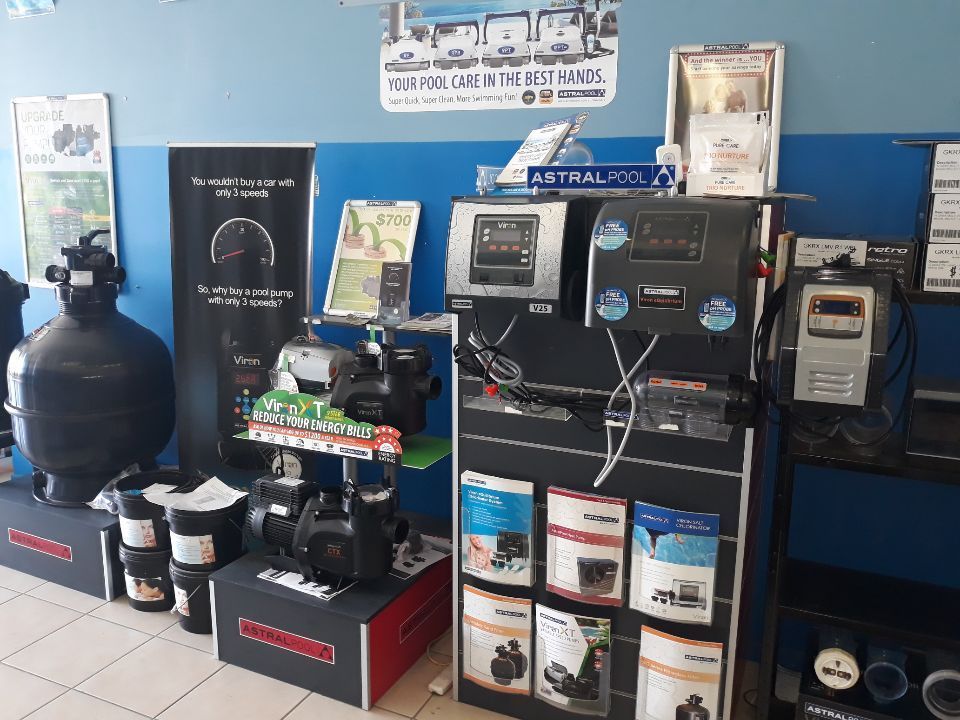 A Store Filled With Lots of Swimming Pool Equipment — Tweed Coast Pool Care in South Murwillumbah, NSW
