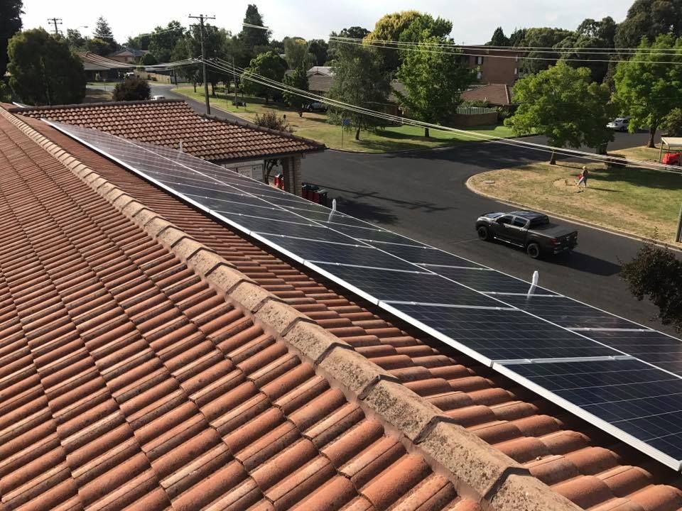 A Roof With A Lot Of Solar Panels On It — CJ Electrical & Solar In Raymond Terrace, NSW