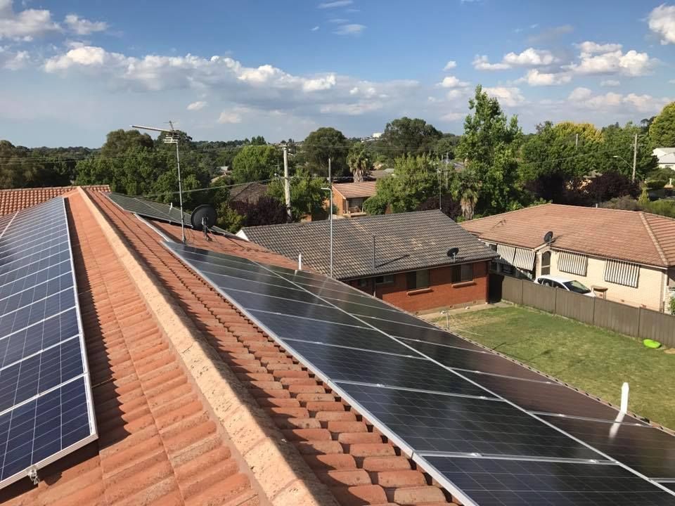 A Roof With A Lot Of Solar Panels On It — CJ Electrical & Solar In Gosford, NSW