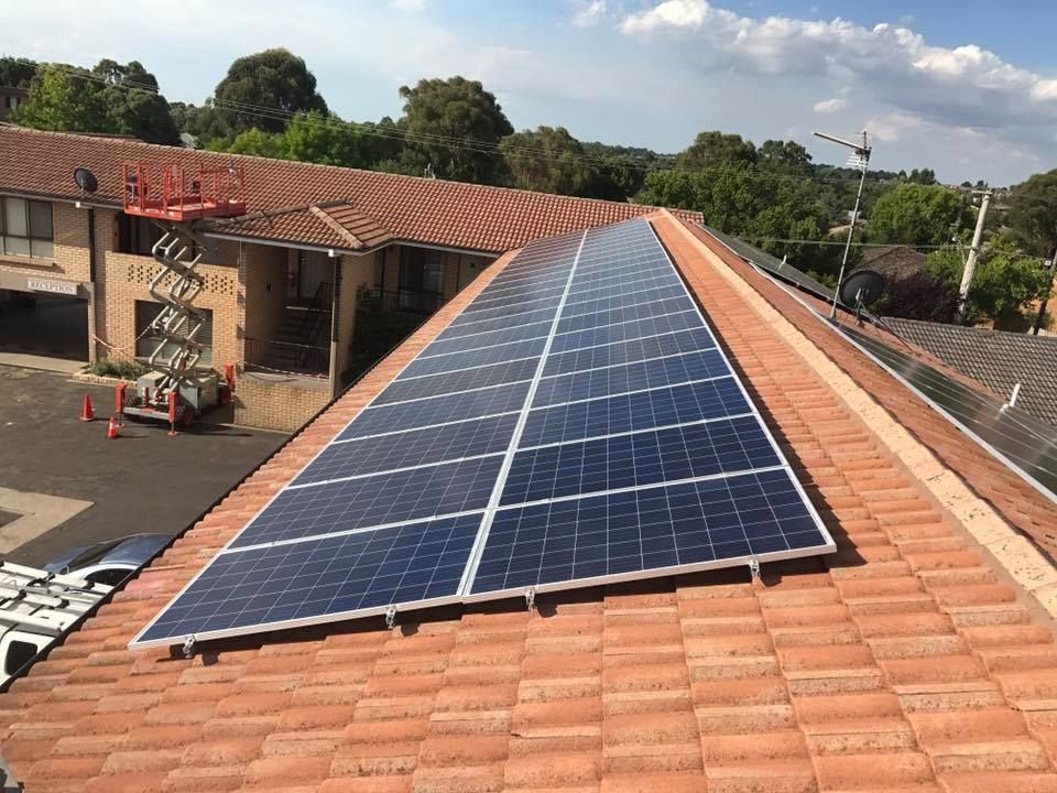 A Roof With A Lot Of Solar Panels On It — CJ Electrical & Solar In Wyong, NSW