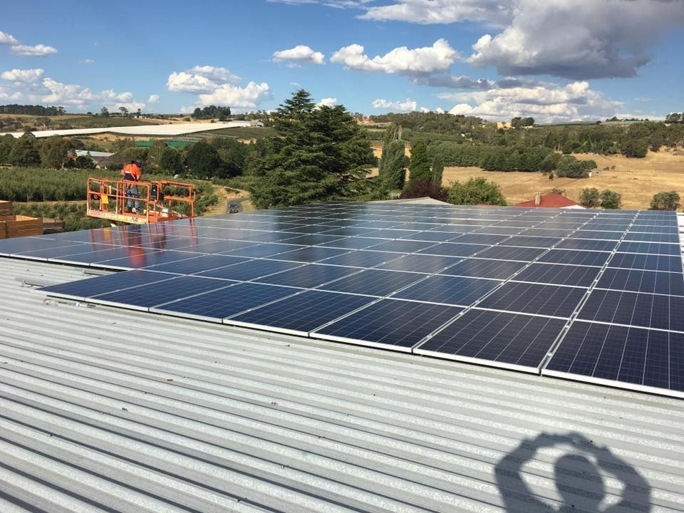 A Roof With A Lot Of Solar Panels On It — CJ Electrical & Solar In Huntlee, NSW
