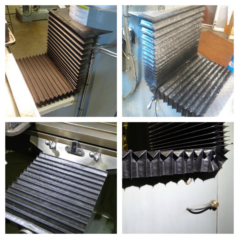 A collage of four pictures of different types of bellows