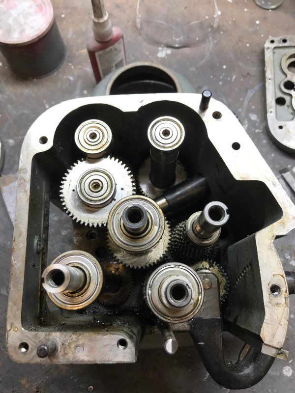 The inside of a machine with a lot of gears