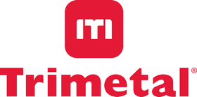 Het trimetal logo is rood en wit op een witte achtergrond.