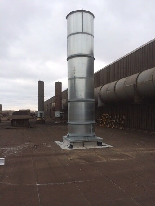 typical no-loss stack installation - Industrial Contractors in Peoria, IL