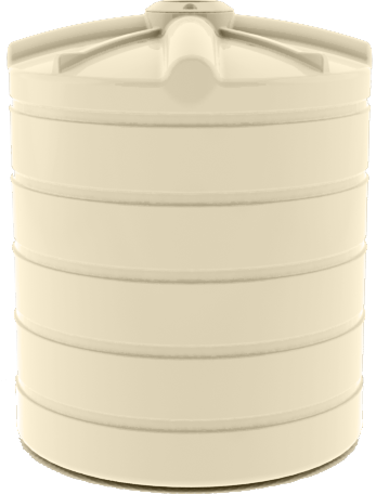 5000L Round Water Tank - Classic Cream
