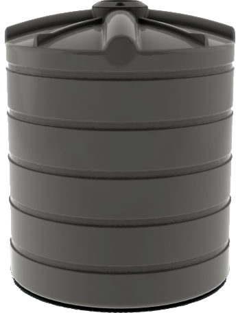 5000L Round Water Tank - Slate Grey