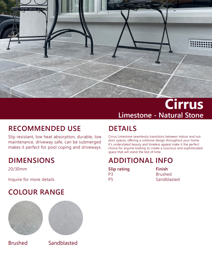 Limestone Pavers - Cirrus