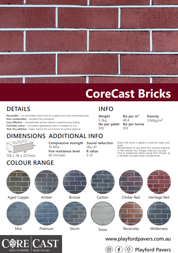 Bricks & Blocks - CoreCast Range