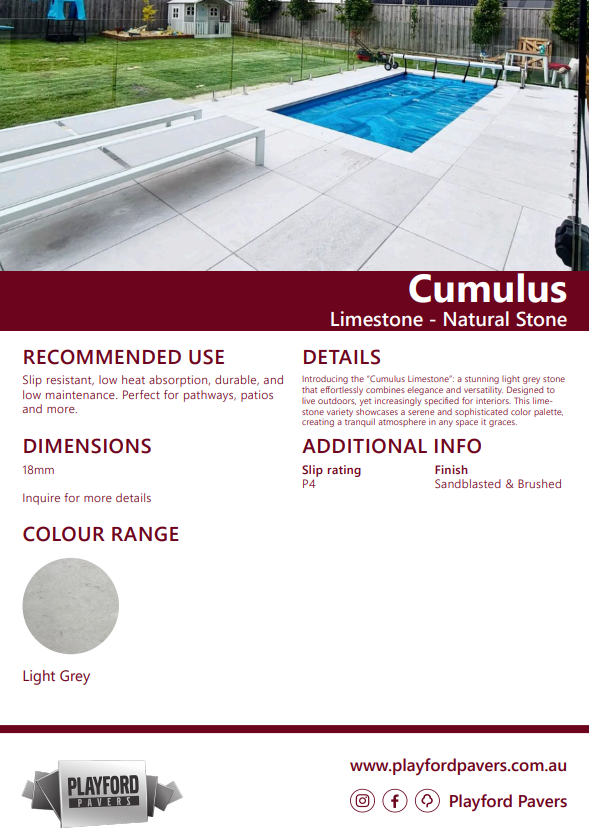 Limestone Pavers - Cumulus