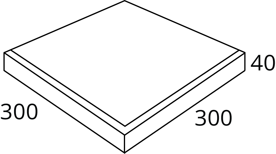 Large Format - 300x300x40mm