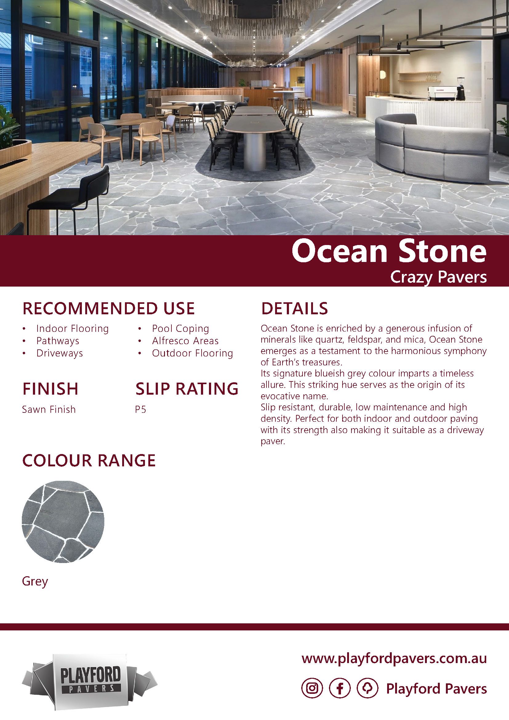Crazy Pavers - Ocean Stone